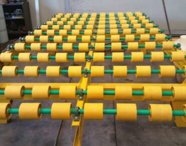 Rulliera con rulli in PVC